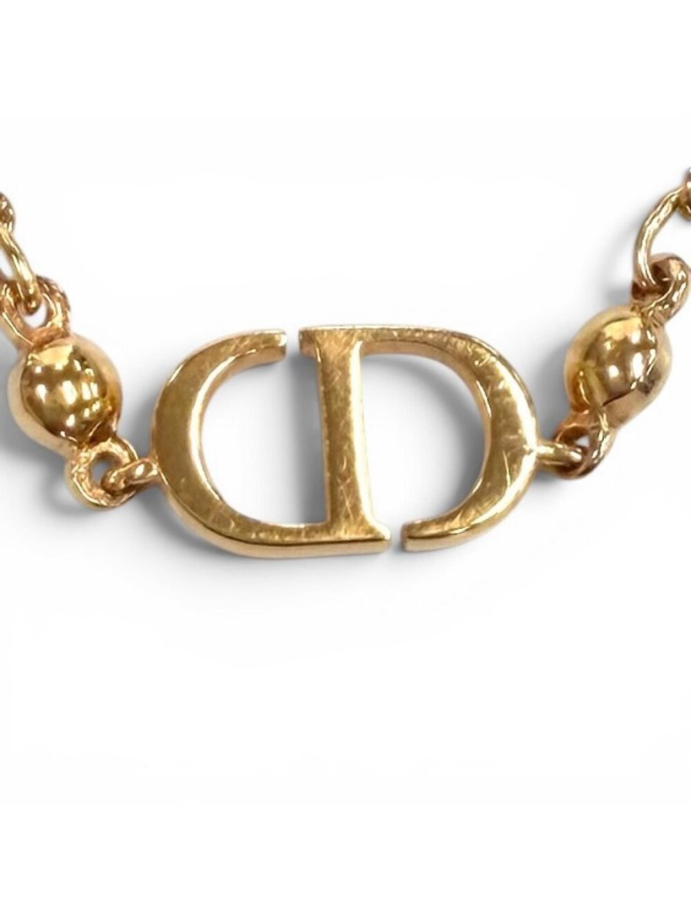 Dior Petit CD Logo Ball Pendant Pink Gold
